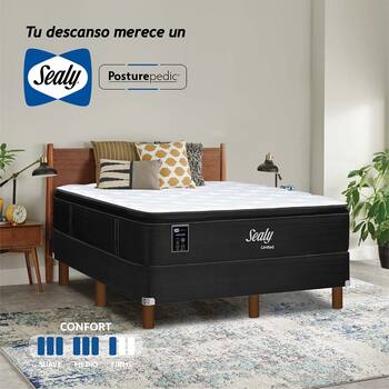 Sealy, Limited, colchón y box, queen size