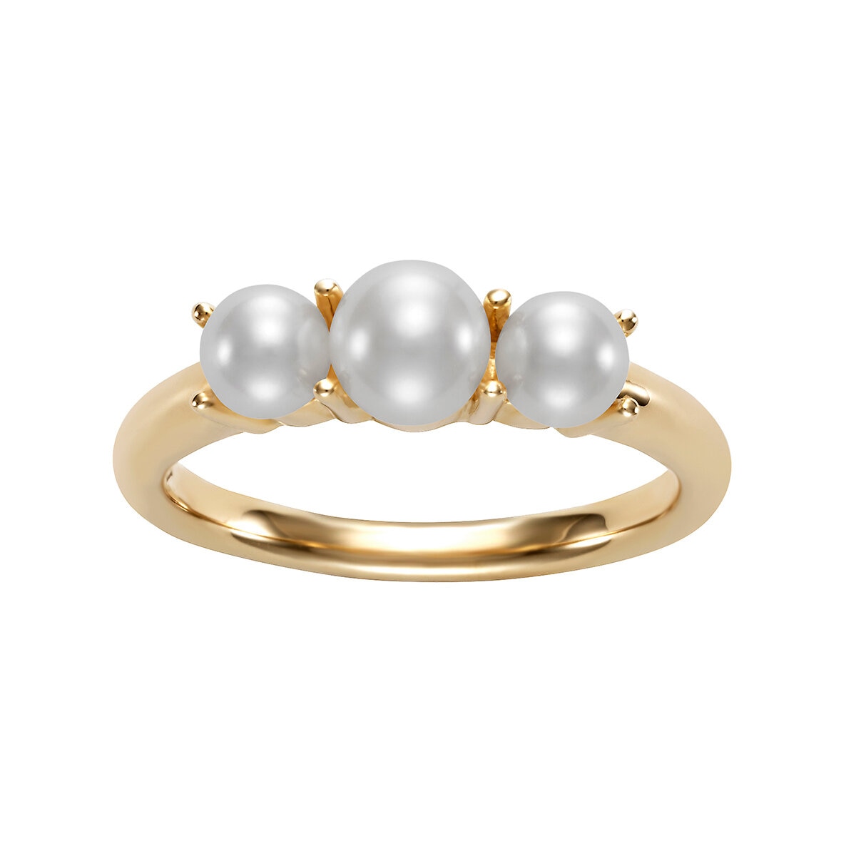 Anillo de Perla Cultivada, Oro Amarillo de 14K