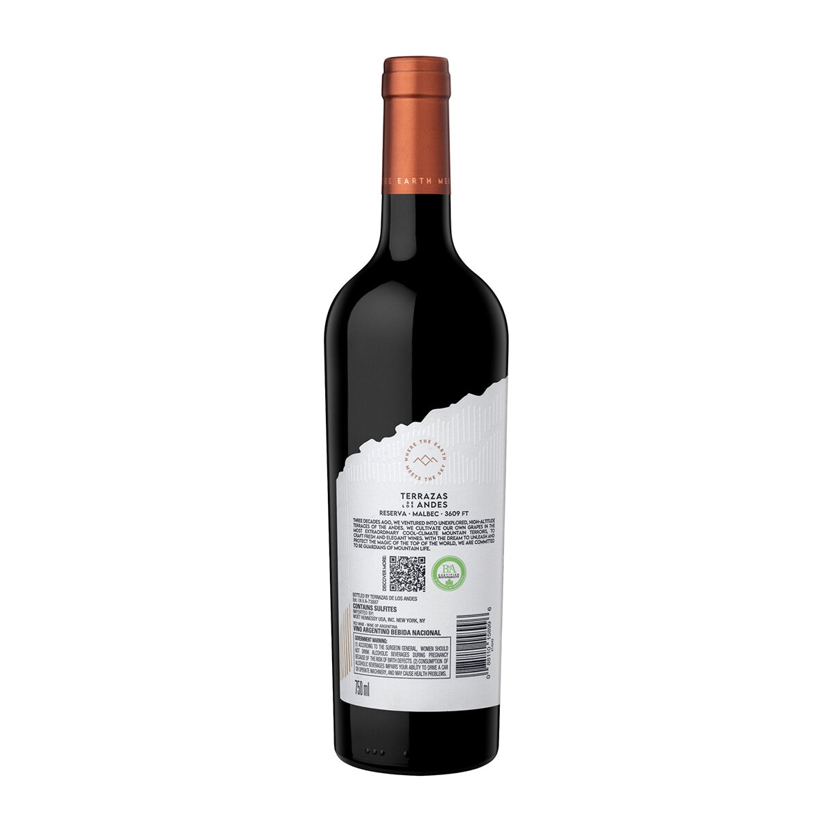 Vino Tinto Terrazas de los Andes Reserva Malbec 750ml