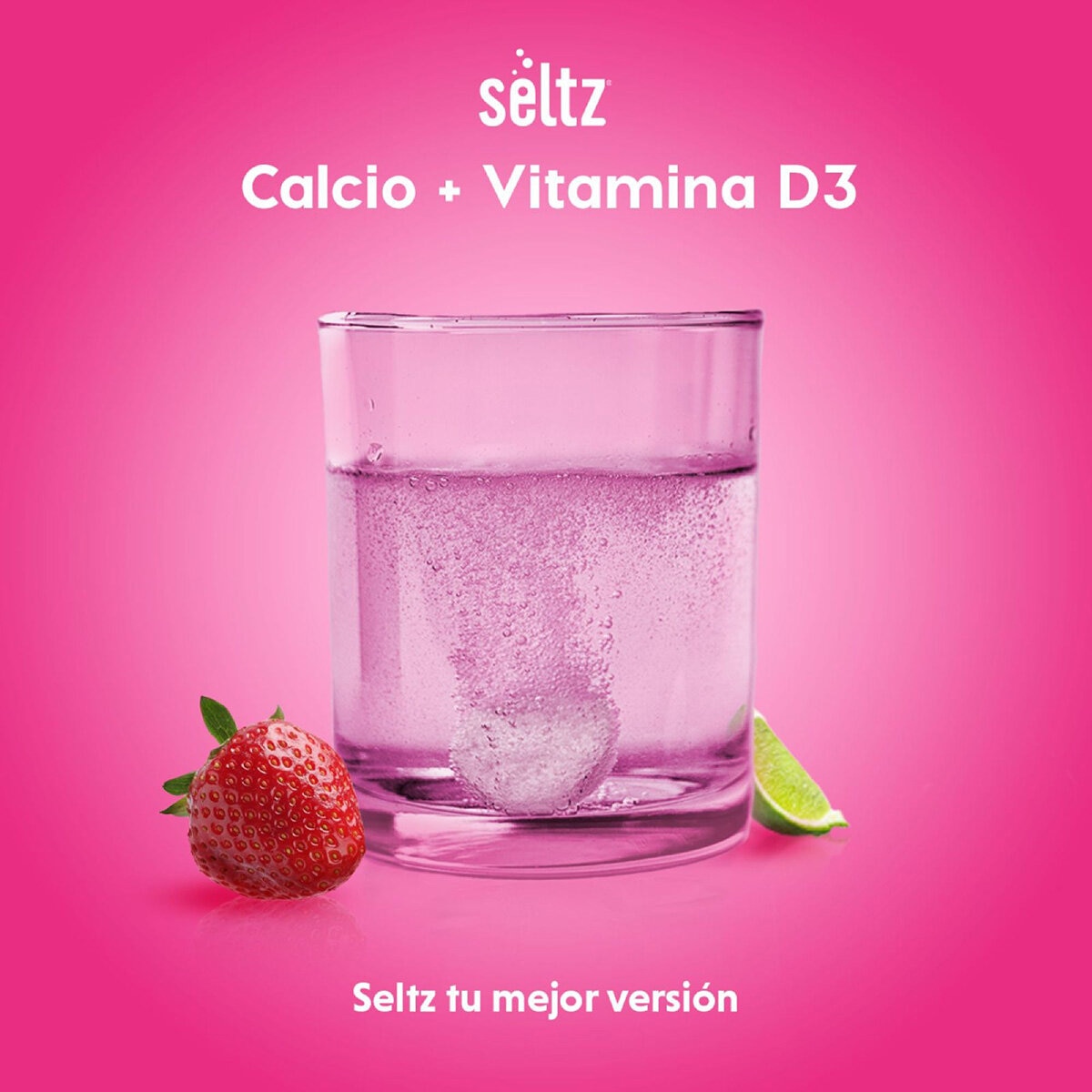 Seltz Calcio + Vitamina D 3 Tubos con 20 Tabletas Efervescentes c/u Sabor Limonada Rosa Seltz Calcio + Vitamina D 3 Tubos con 20 Tabletas Efervescentes c/u Sabor Limonada Rosa