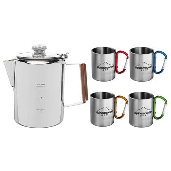 Alpine Mountain Gear Cafetera con Tazas para Exteriores