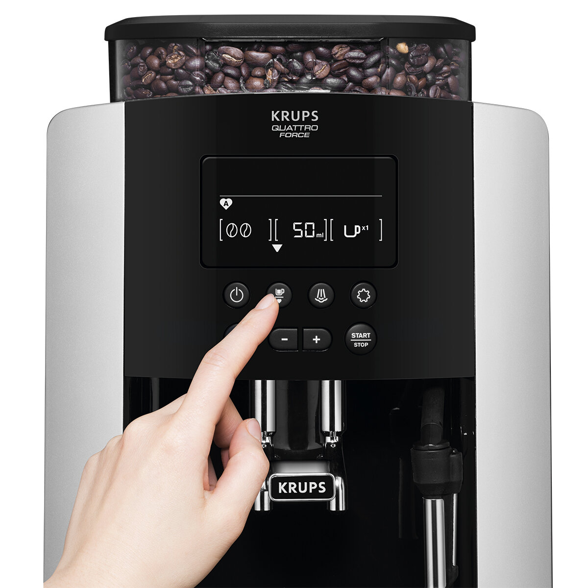 Krups, Máquina De Espresso Súper Automática Arábica, con Sistema Quattro Force
