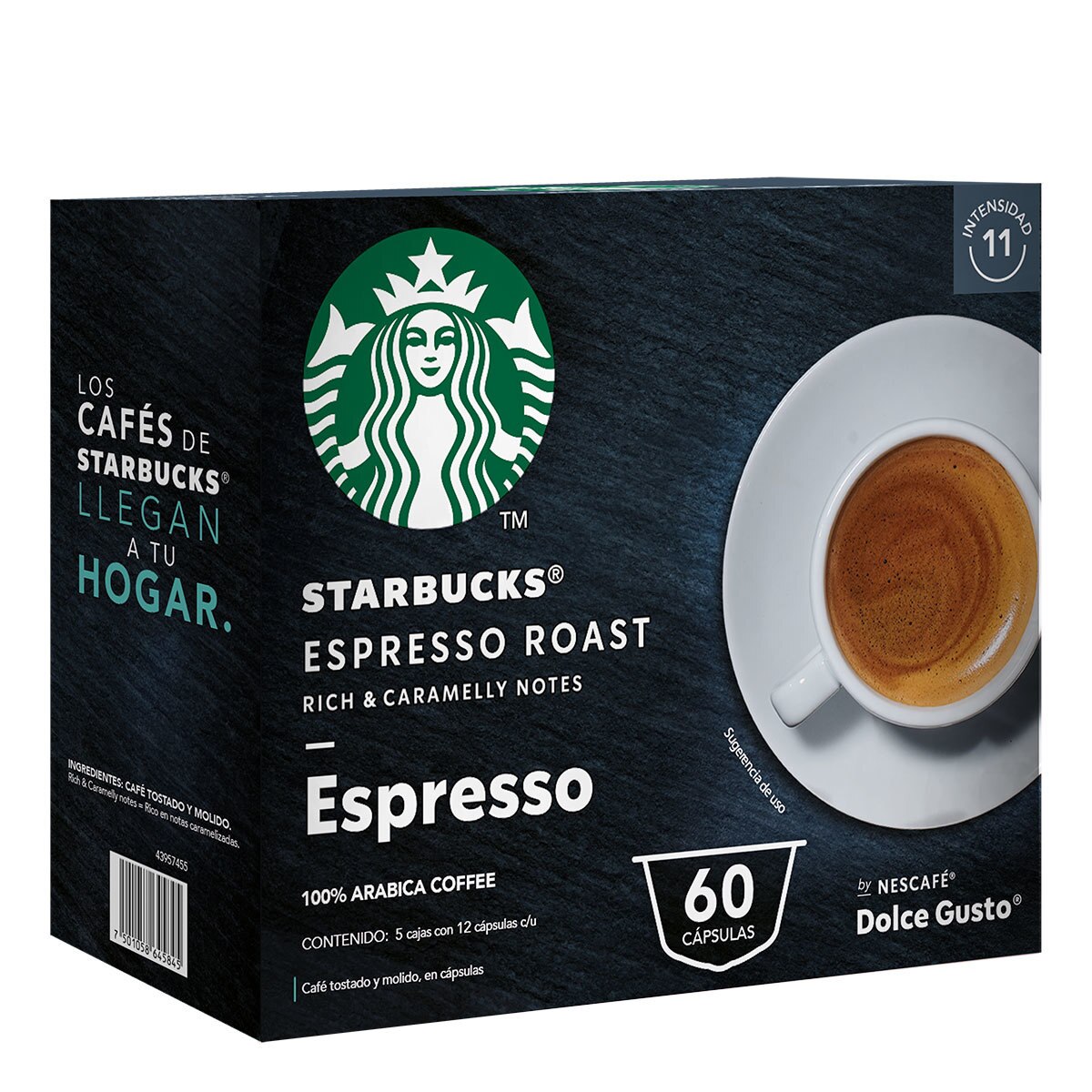 STARBUCKS, Dolce Gusto Espresso Roast, 60 Cápsulas Costco México