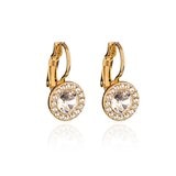 Mayfer, Juego Dorado de Arete y Collar con Dije, con Cristal Austríaco