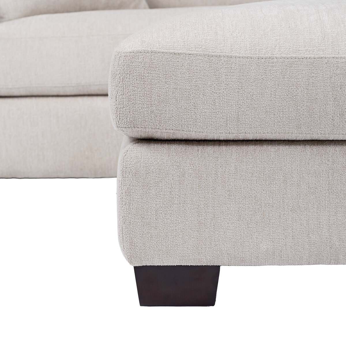East & Vine Furniture, Evelynne, Sofá Seccional de Tela de 2 Piezas con Otomano