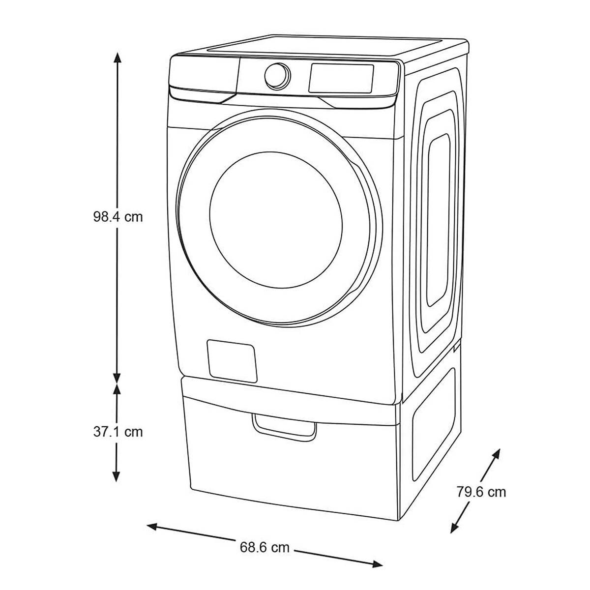 Lavasecadora 22Kg / 13Kg con pedestal Samsung