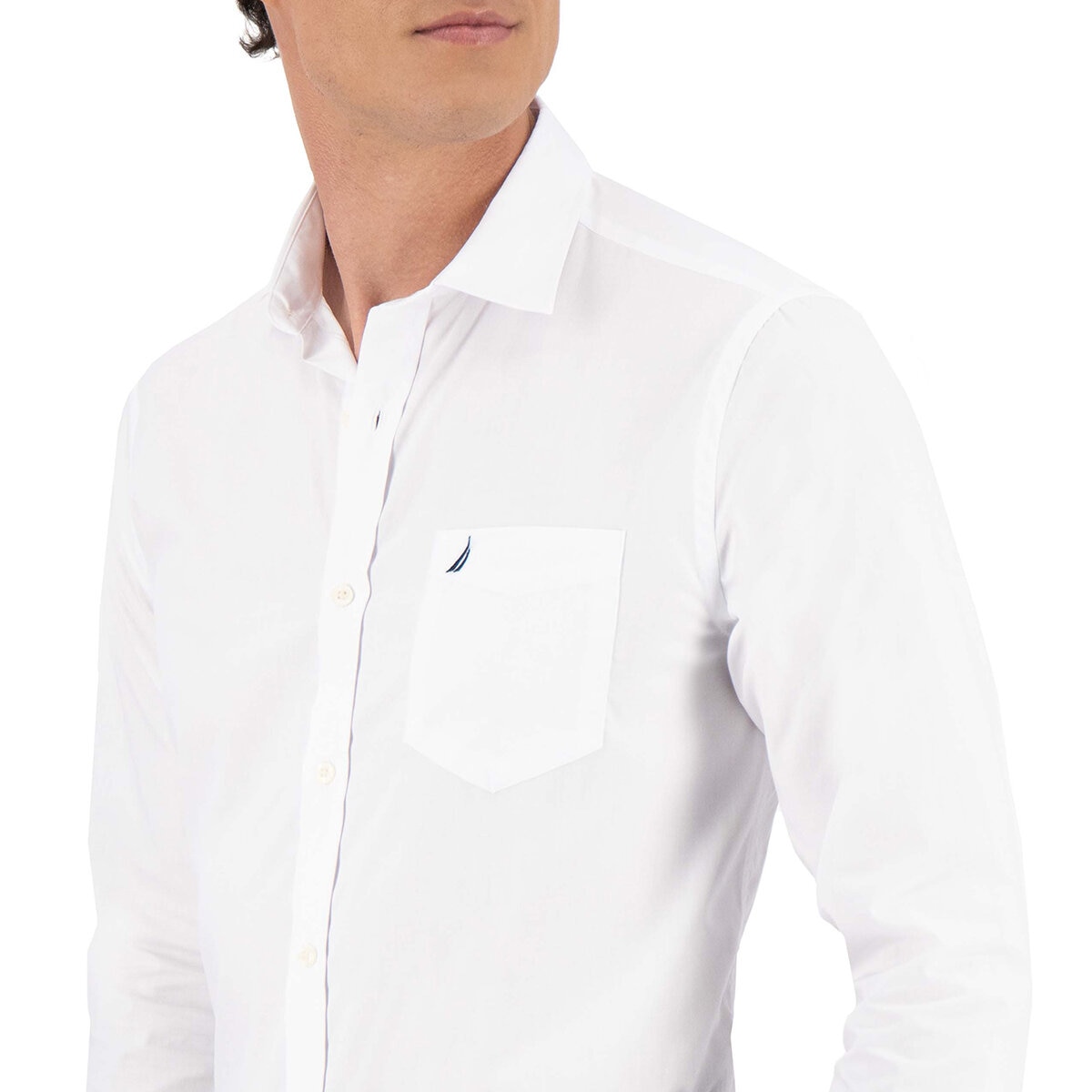Nautica Camisa para Caballero Blanco