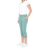 S.C. & CO Pantalones Capri para Dama Verde Extra Grande