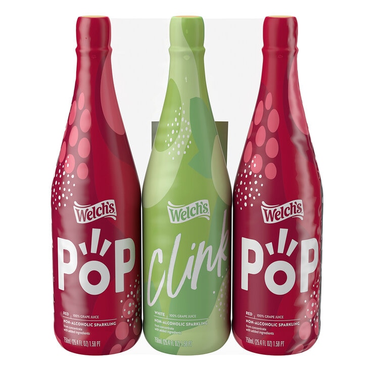 Welch´s Bebida Espumosa de Uva sin Alcohol 3 pzas de 750 ml