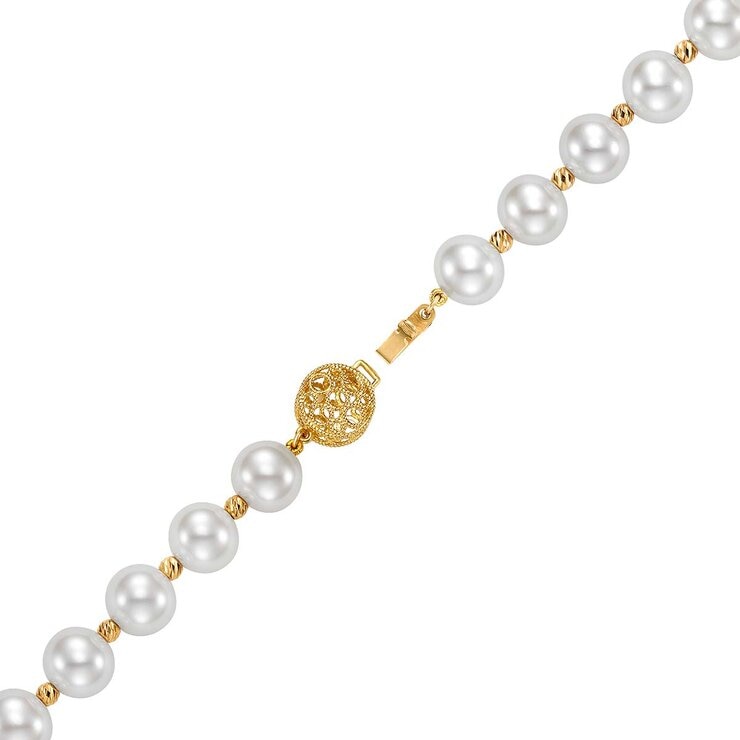 Pulsera de Perlas, Oro de 14K