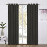 SUN + BLK, Cortinas con Bloqueo Total de Luz 132 cm x 213 cm, BLACK 52X84