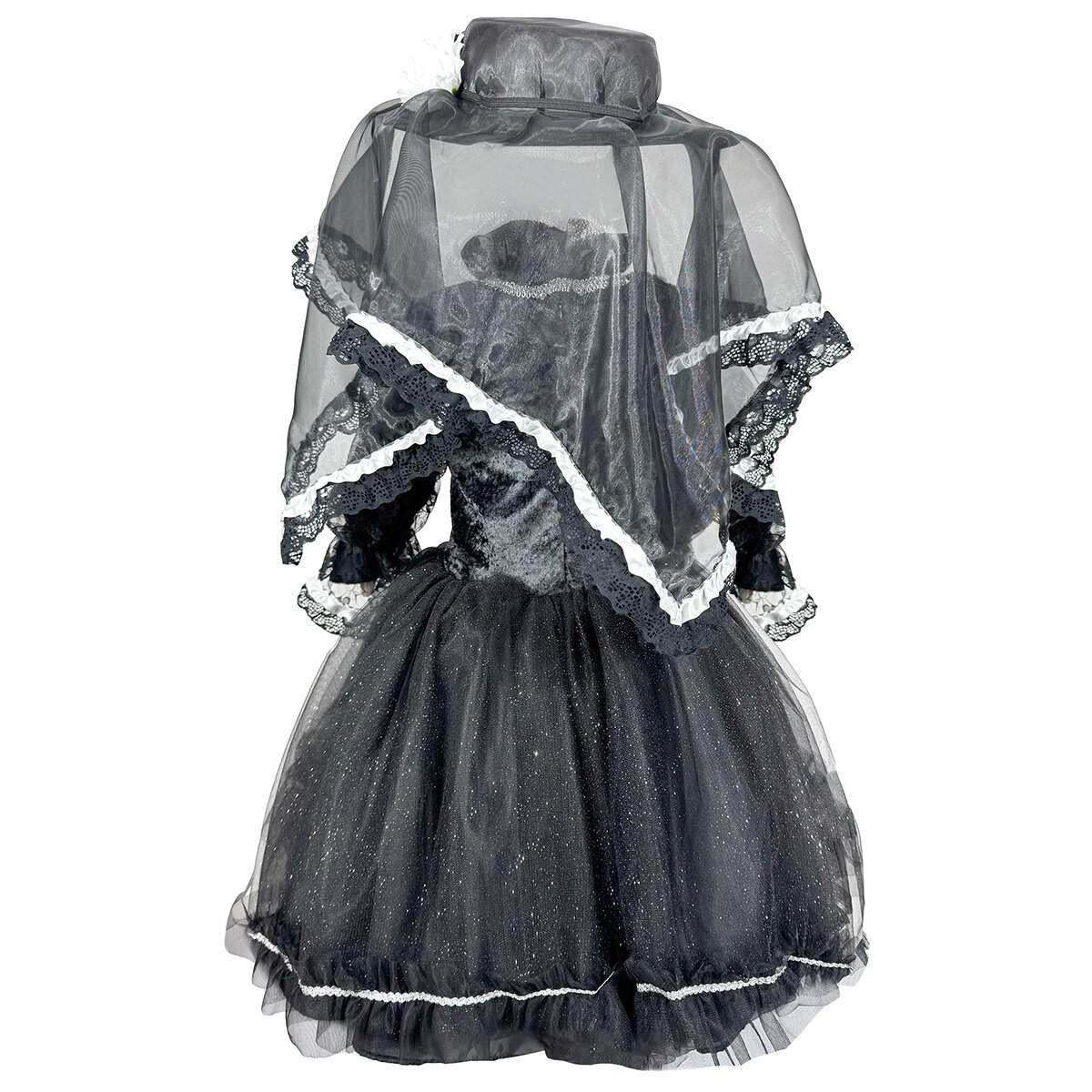 Disfraz de Catrina para Niñas, Negra 4 años