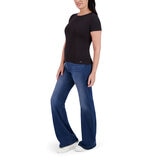 DKNY Playera para Dama Negro Extra Chica