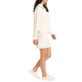 Max & Mia Set Sudadera con Falda Short para Dama Beige Chica