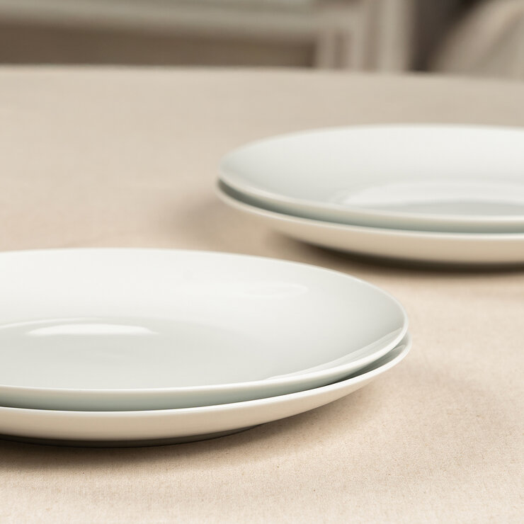 Crown Baccara Juego de 6 Platos de Porcelana