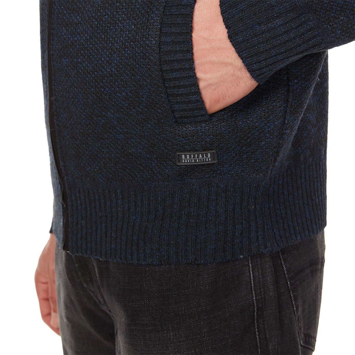 Buffalo David Bitton Suéter para Caballero Azul Extra Grande