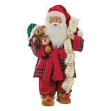 Santa Decorativo con Oso de Peluche 91cm