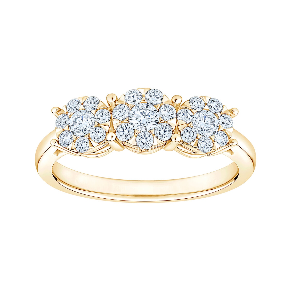 Anillo Nupcial de Diamantes 0.50ctw, Oro Amarillo 14K