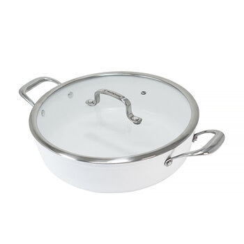 Westinghouse, Arrocera 28 cm de Cerámica Blanca, Acero Inoxidable