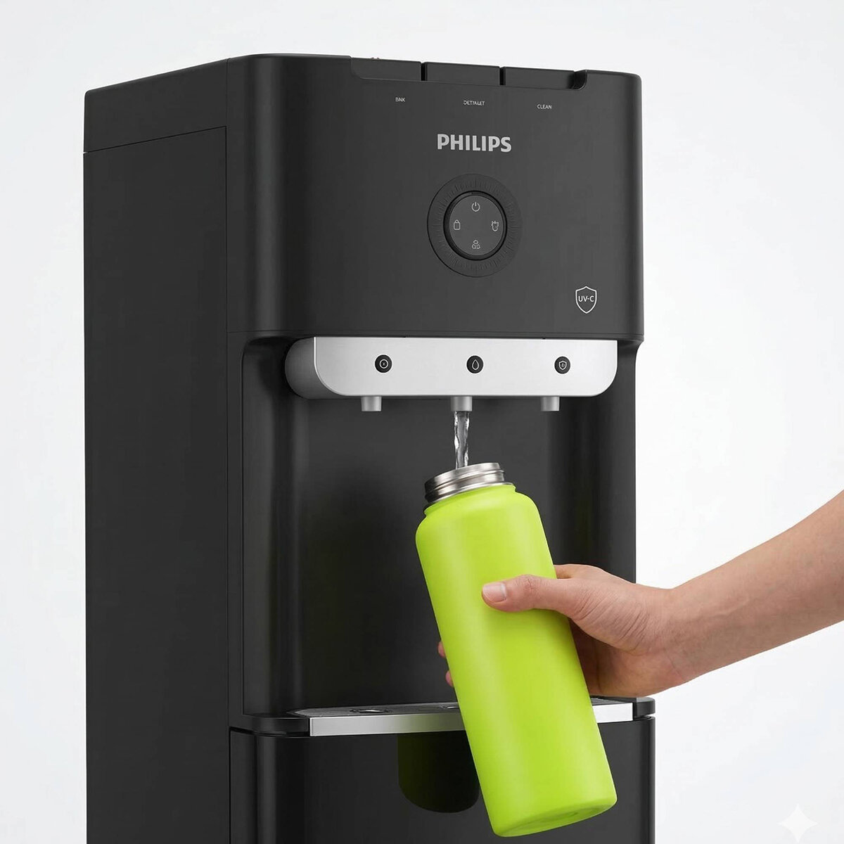 Philips, Dispensador de Agua Premium con Filtración Micro P-Clean y Desinfección UV-LED con Filtro de Repuesto Philips, Dispensador de Agua Premium con Filtración Micro P-Clean y Desinfección UV-LED con Filtro de Repuesto