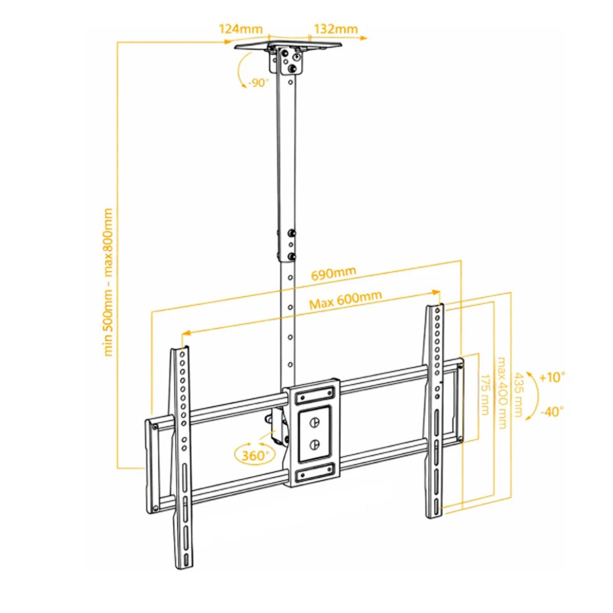 Blackrock Soporte de Techo para TV 37" a 75" Blackrock Soporte de Techo para TV 37" a 75"