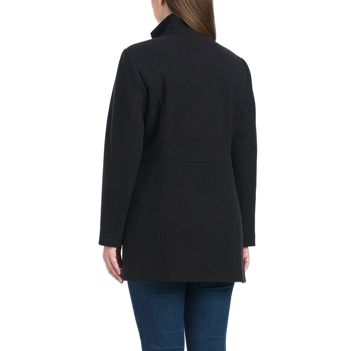 Vince Camuto Abrigo para Dama Negro Extra Grande Vince Camuto Abrigo para Dama Negro Extra Grande