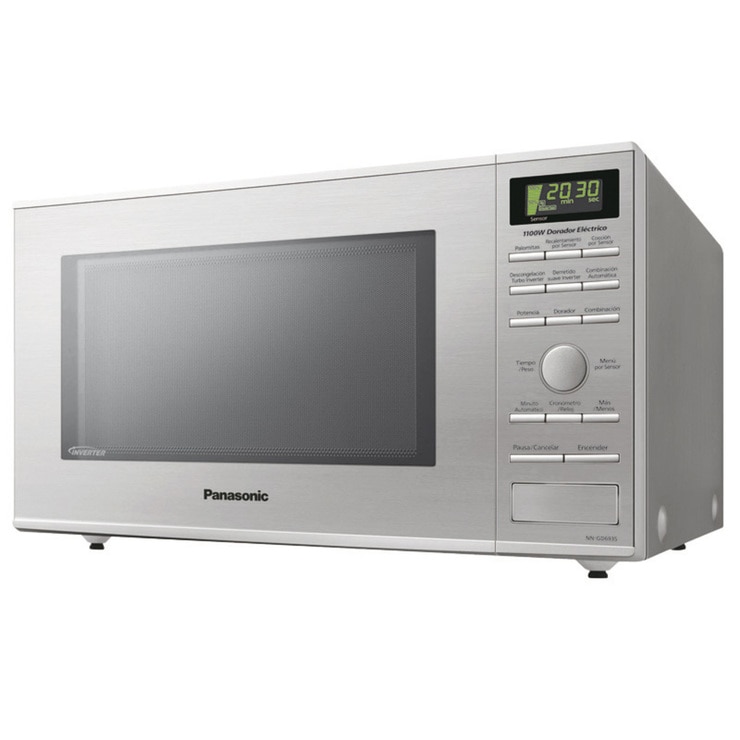 Horno Microondas Panasonic Inverter Con Grill 23L, 1000W, 13 Programas - Acero Inoxidable
