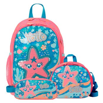Mochila con lonchera y lapicera Jelly Belly Totto