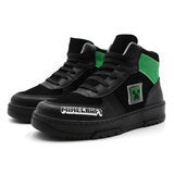 Minecraft, Tenis Media Bota Color Negro para Niño, Varias Tallas Minecraft, Tenis Media Bota Color Negro para Niño, Varias Tallas