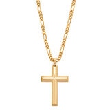 Collar con Dije de Cruz, Oro Amarillo de 14K