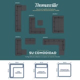Thomasville, Sofá Modular de Tela 6 Piezas