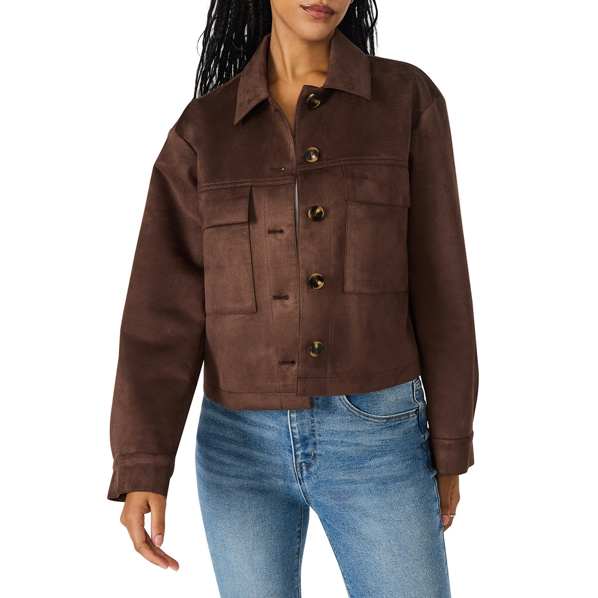 Steve Madden Chamarra Tipo Gamuza para Dama Varias Tallas y Colores Steve Madden Chamarra Tipo Gamuza para Dama Varias Tallas y Colores