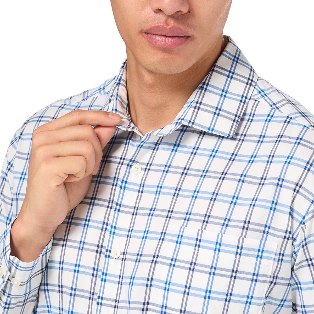 Kirkland Signature Camisa para Caballero Azul Manga 15-15.5 Cuello 34/34
