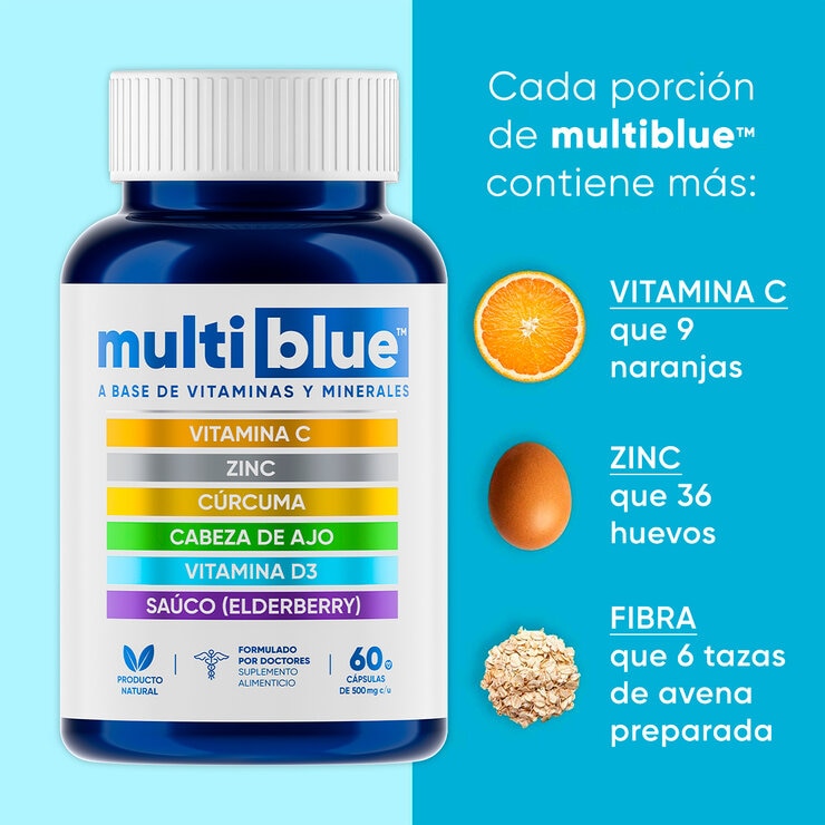 Multiblue Vitamina C 2 frascos de 60 cápsulas