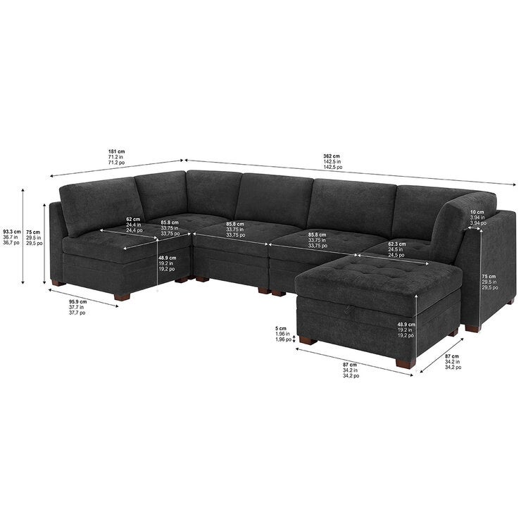 Thomasville, Tisdale, Seccional Modular de 6 Piezas