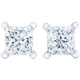 Aretes de Diamantes .73CTW, Oro Blanco 14K