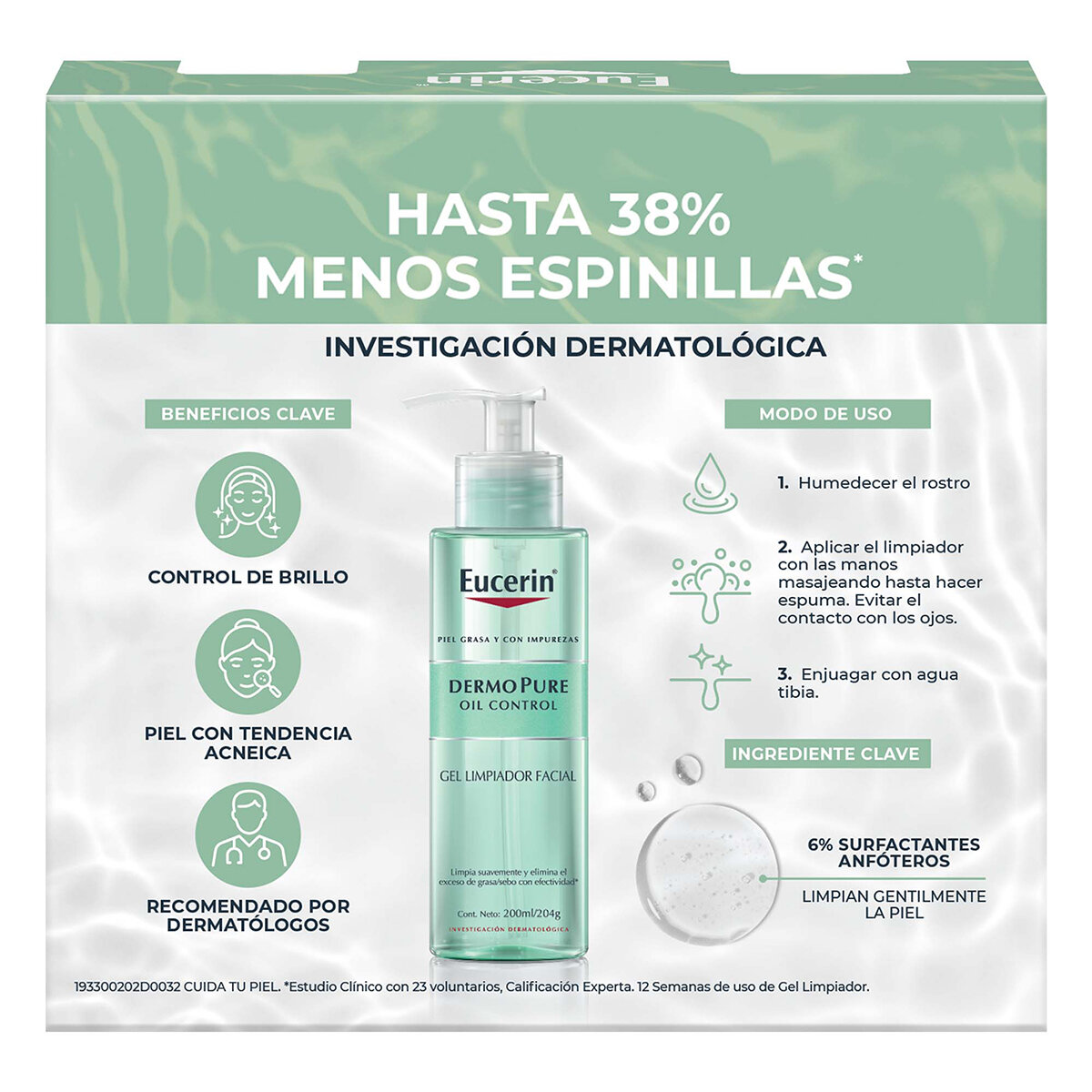 Eucerin DermoPure Gel Limpiador 2 pzas de 400 ml + 75 ml