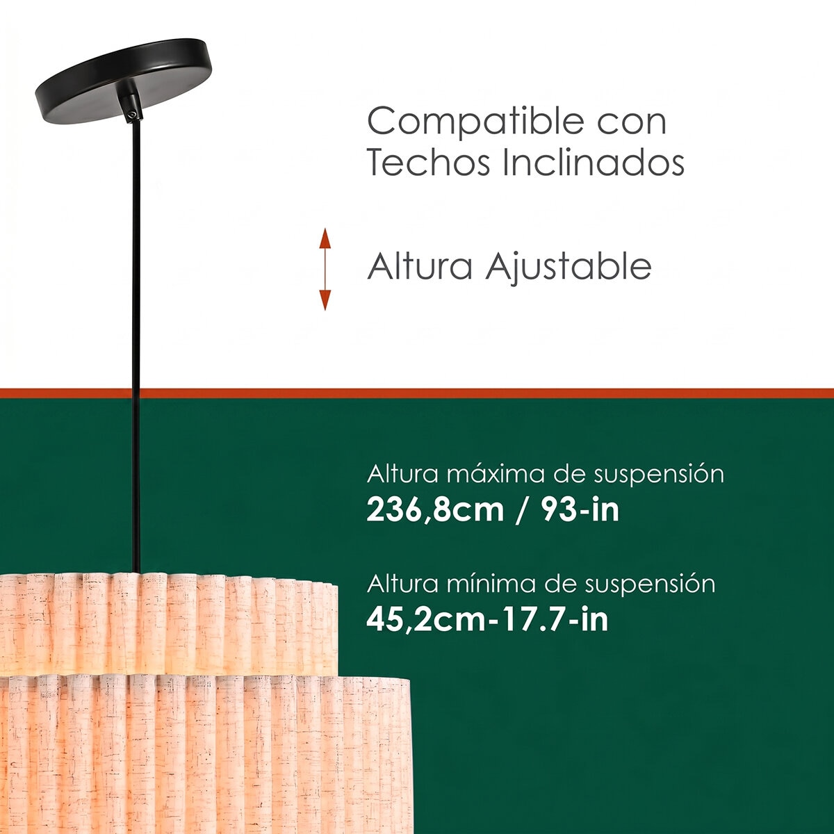 Empire Lighting, Lámpara Colgante Modelo Anora