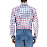 Nautica Camisa para Caballero Rojo y cuadros azules Extra Grande
