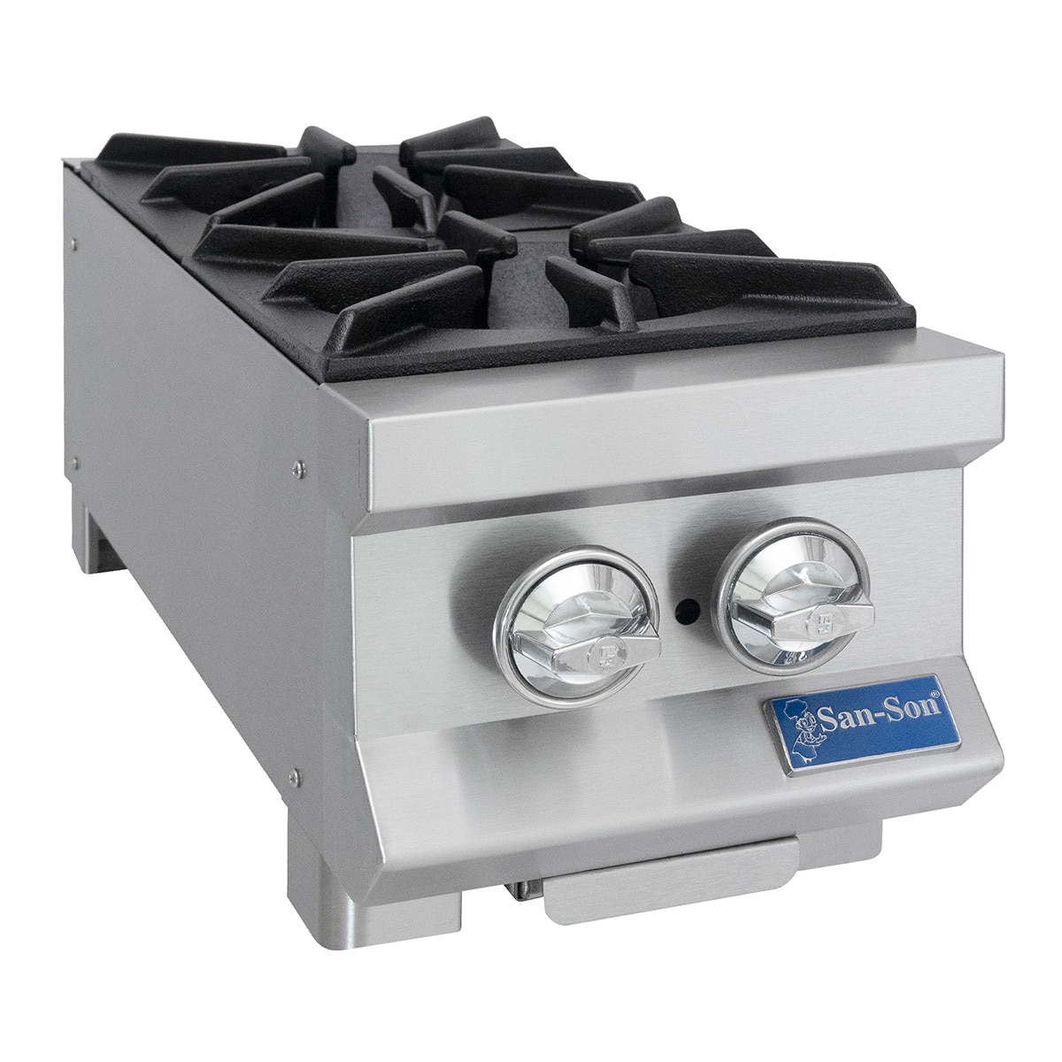 Parrilla profesional San-Son con 2 quemadores, acero inoxidable
