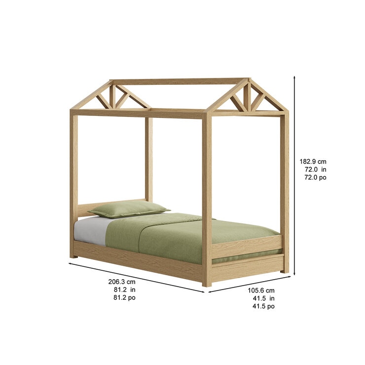 Northridge Home, Cama Individual con Dosel para Niños