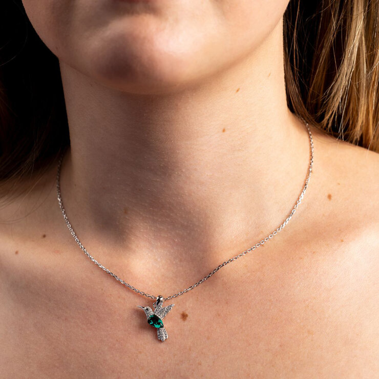 Mayfer, Juego de Anillo con Collar, Plata .925, Cristal Austríaco