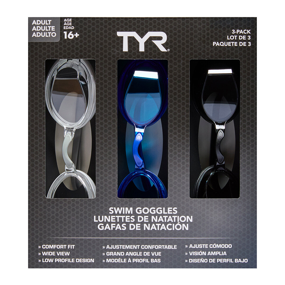 Set De Goggles TYR 3pk Adulto o Junior
