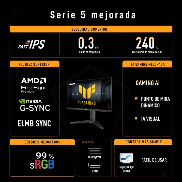 ASUS TUF Monitor Gaming 24 " FHD 240Hz ASUS TUF Monitor Gaming 24 " FHD 240Hz
