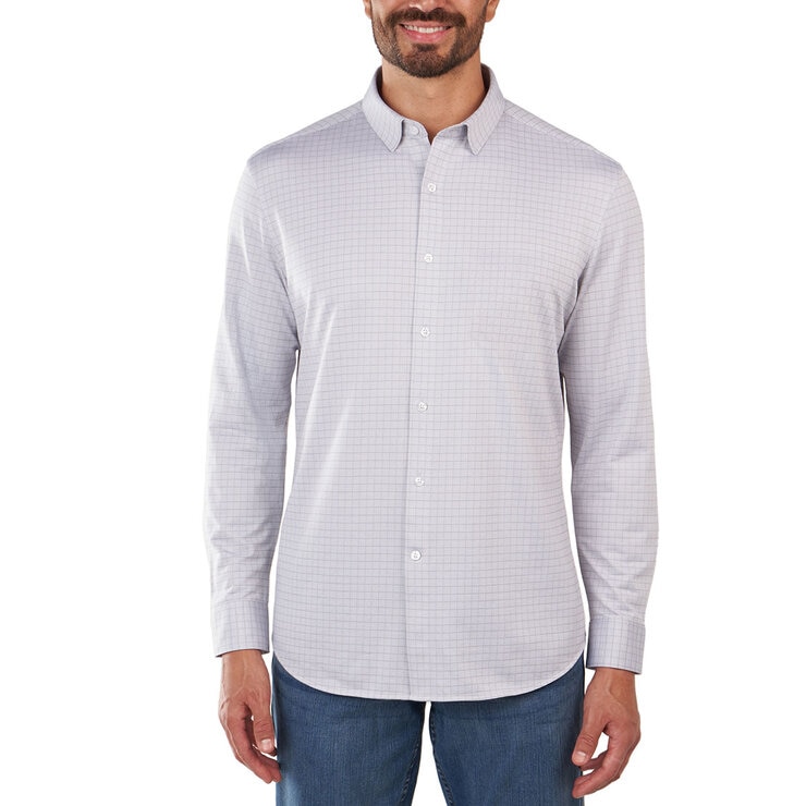 Kirkland Signature Camisa para Caballero Gris Grande