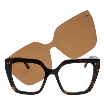 Cloe CLE.10026.DBRN.54 Armazón Oftálmico + Clip Solar Polarizado