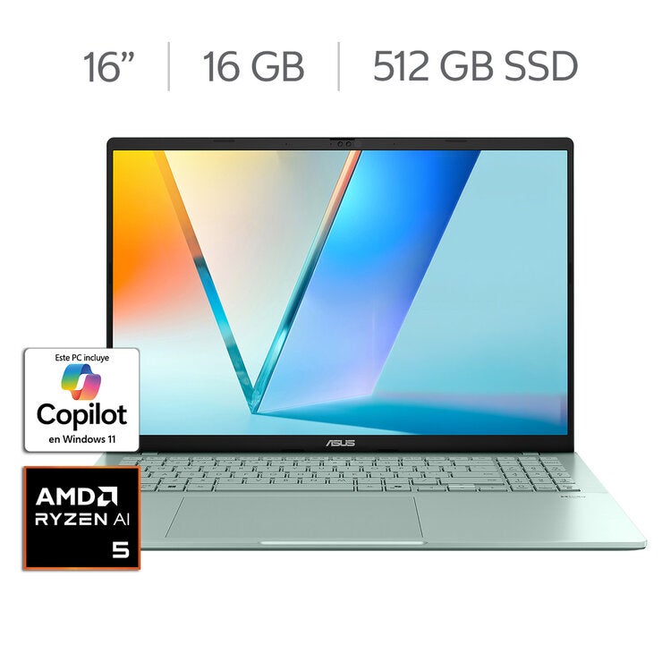 ASUS Vivobook S16 Laptop 16" FHD AMD Ryzen AI 5 330 16GB 512GB SSD ASUS Vivobook S16 Laptop 16" FHD AMD Ryzen AI 5 330 16GB 512GB SSD