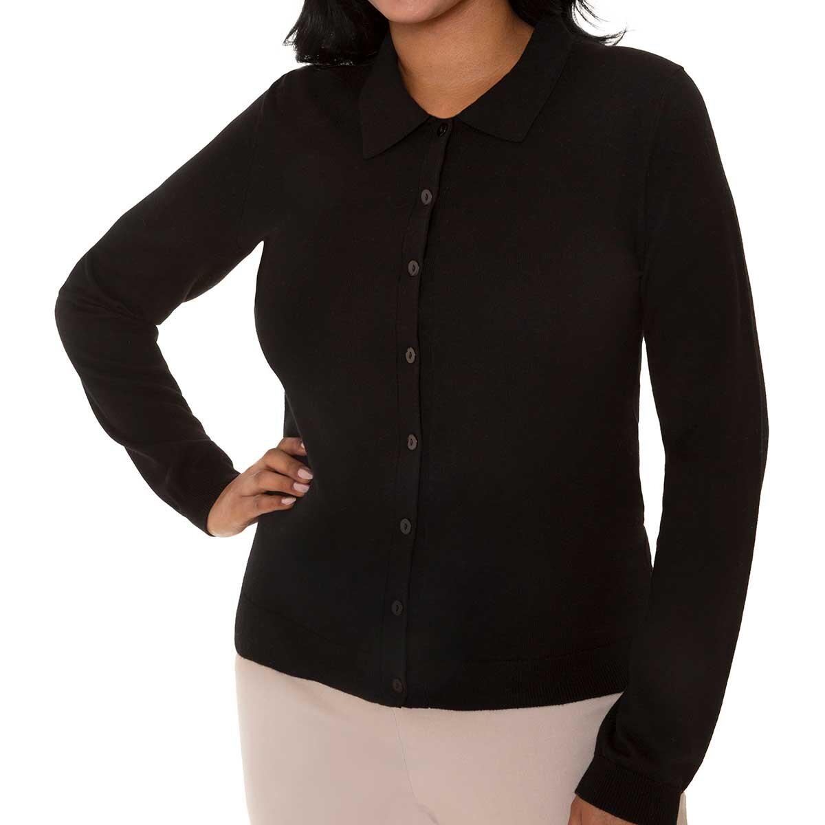 Mario Serrani Italy Suéter para Dama Negro Extra Grande