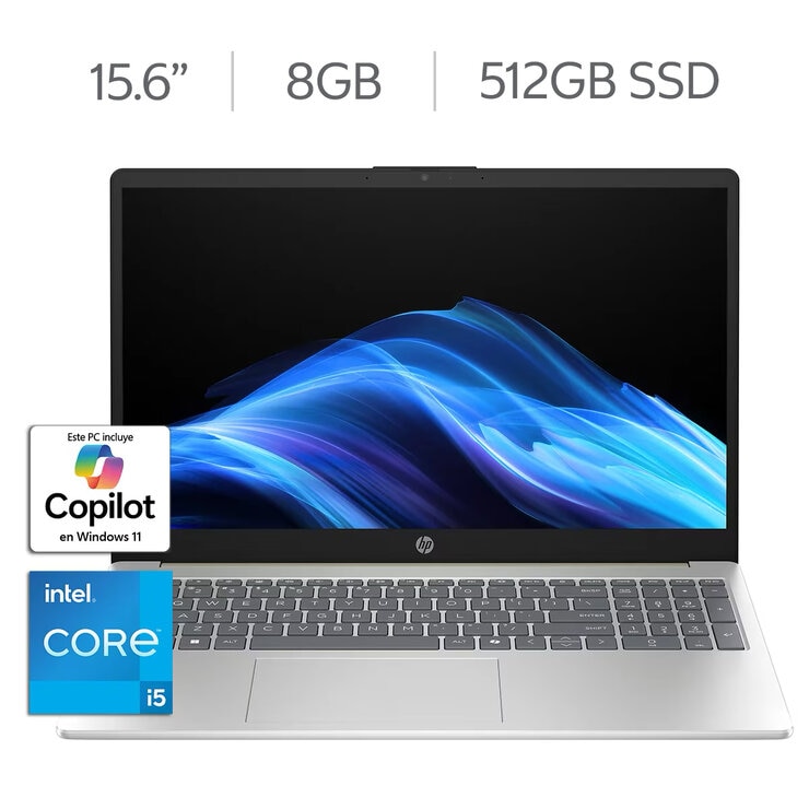 HP 15-fd0151la Laptop 15.6" Full HD Táctil Intel Core i5 8GB 512GB SSD + 12 Meses M365 Personal