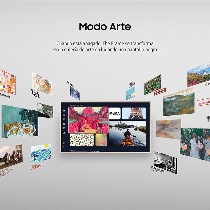 Samsung Pantalla 55" QLED The Frame 4K Smart TV + Marco